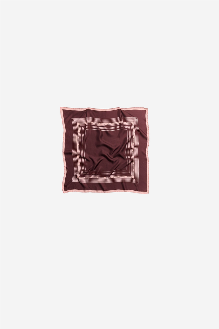 Fine Scarf Contrasting Burgundy