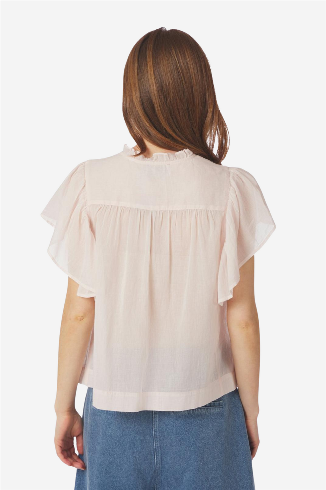 Vinsa S Voile Top Light Pink