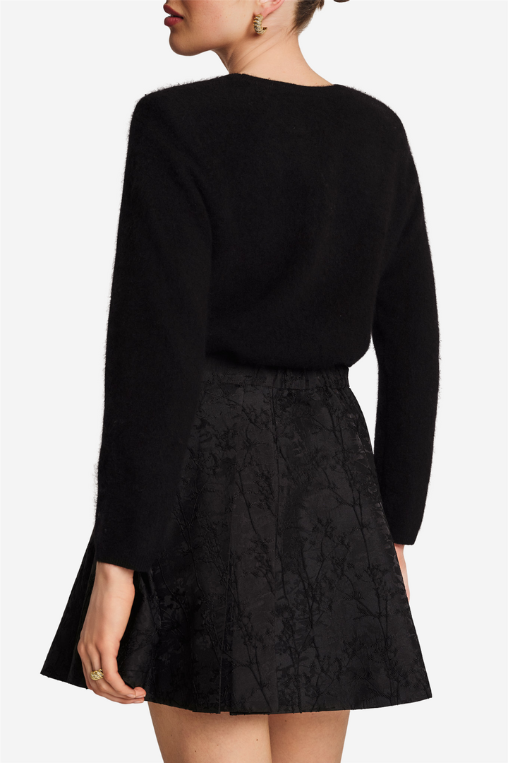 Brocade Mini Skirt Black
