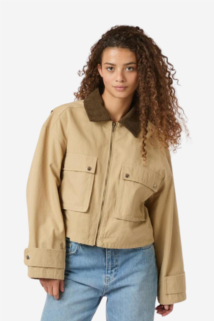 Rivera Canvas Boxy Jacket Sand