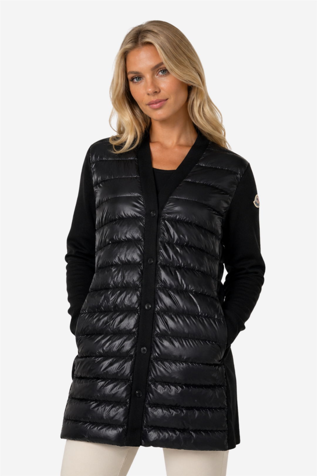 CARDIGAN TRICOT DOWN JACKET BLACK