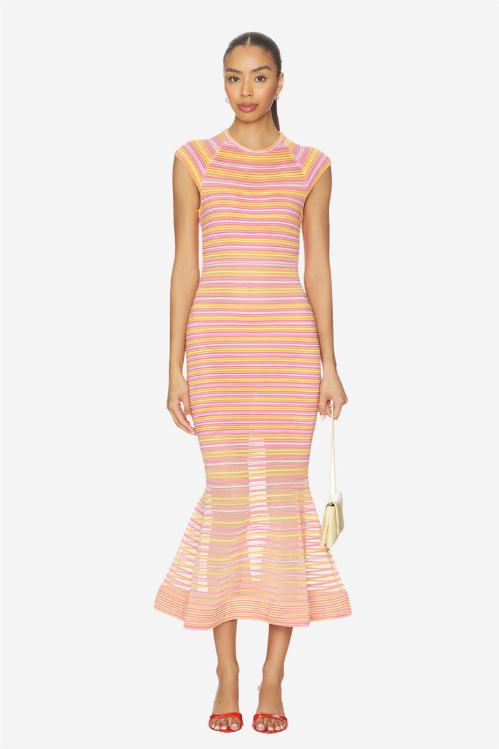 Danica Knit Midi Dress Citrus Multi