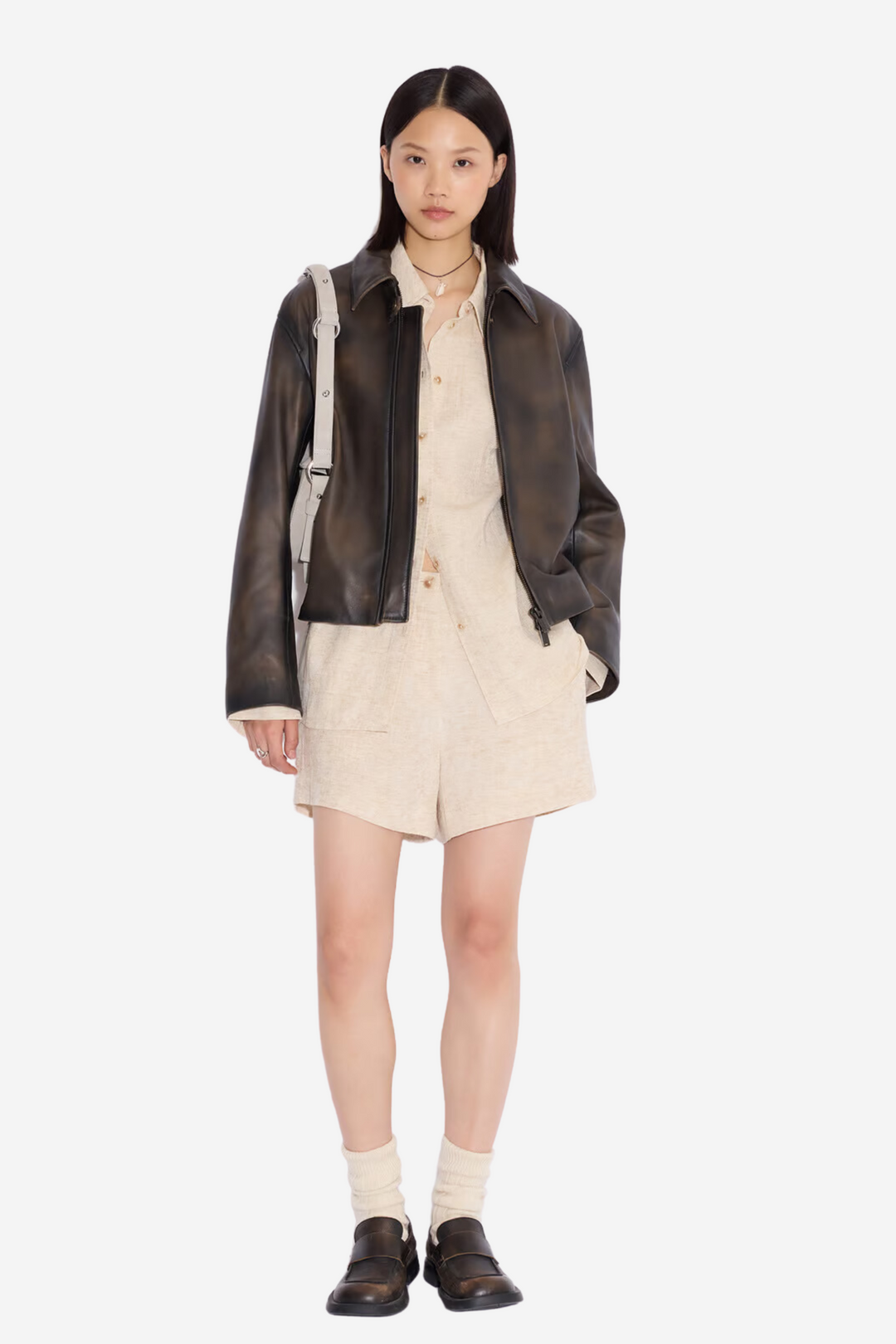 Dais Linen Mix Shorts Sand