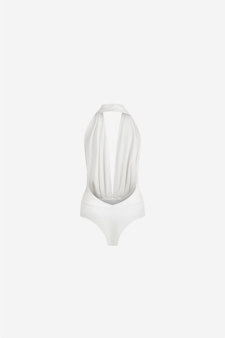 Zendaya Sleeveless Vneck Bodysuit Off White