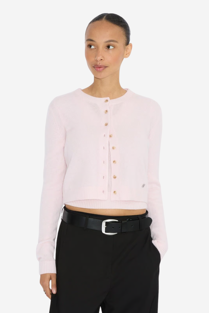 W. Cashmere Cardigan Lt. Pink
