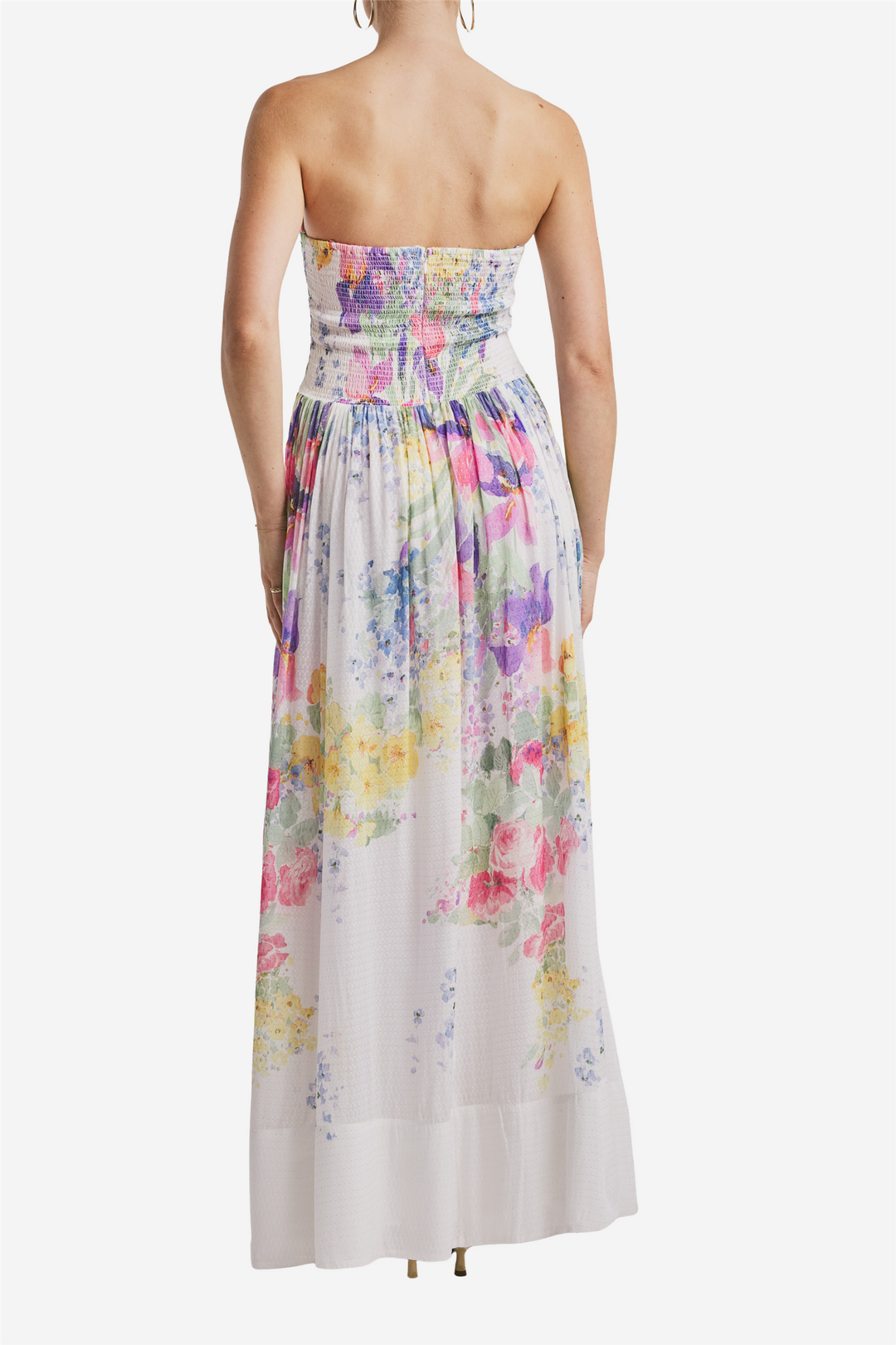 Dotted Georgette Bandeau Dress Flower Meadow