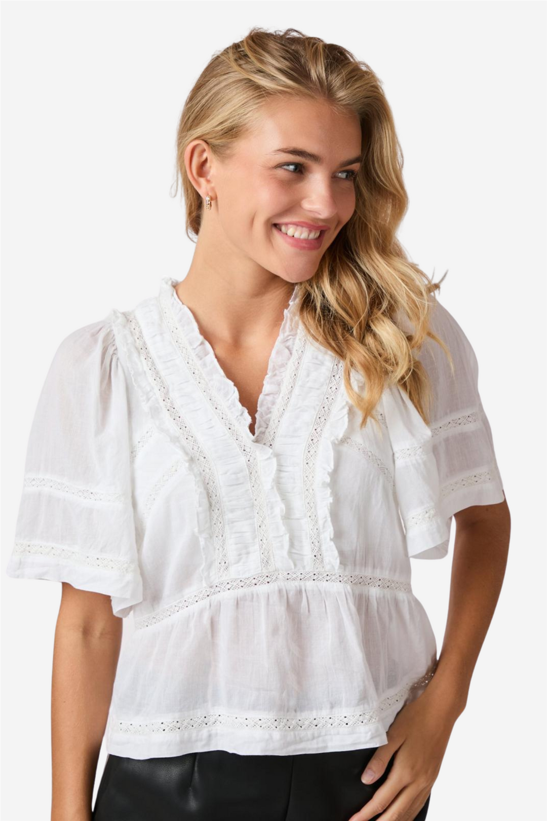 Evienne s voile top white