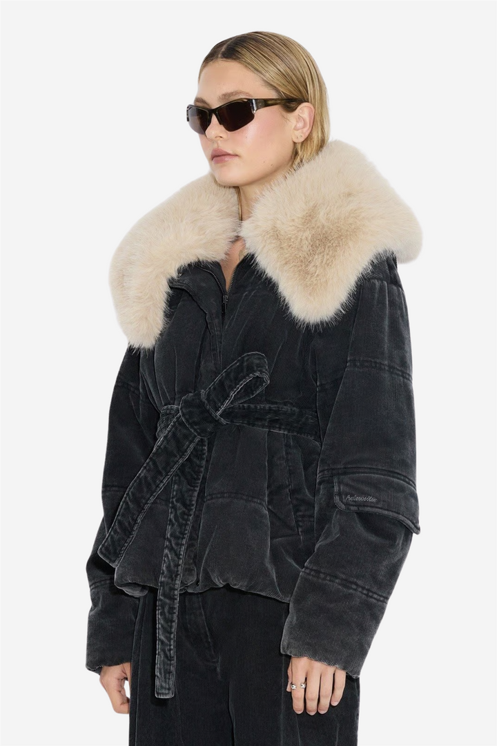 Steilia Corduroy Jacket Black