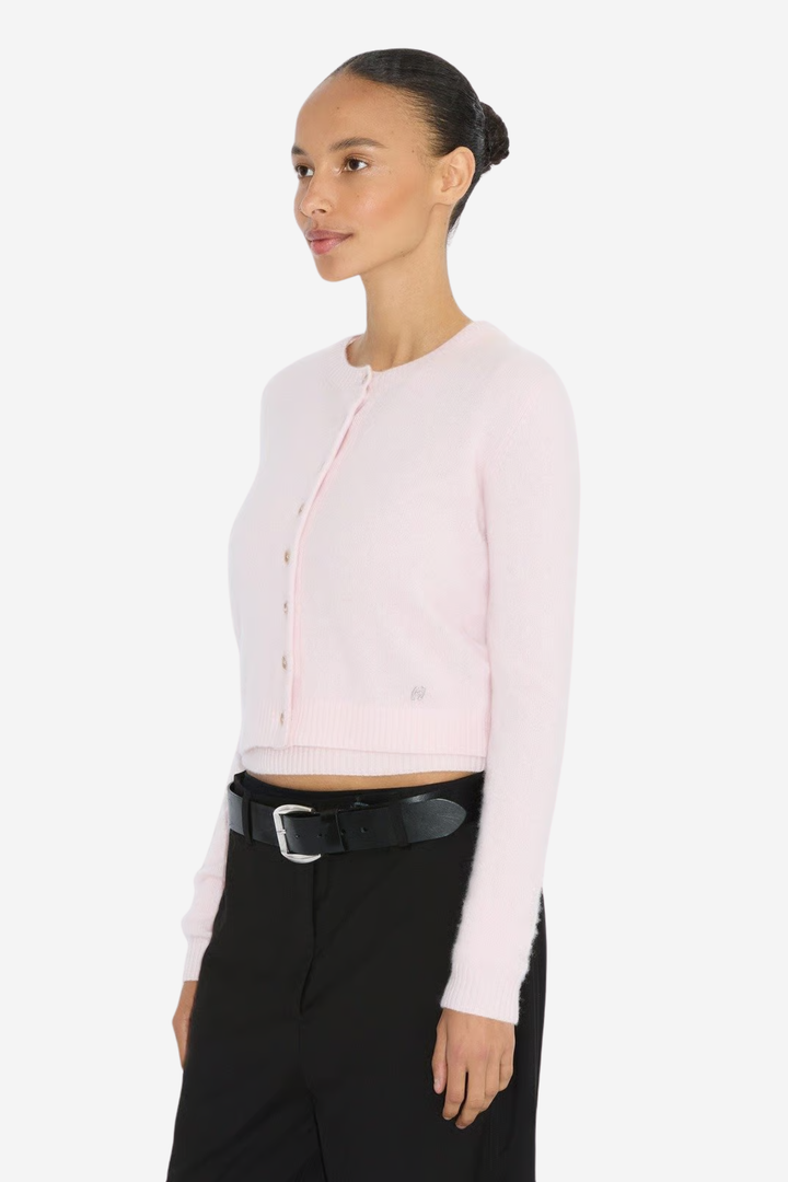 W. Cashmere Cardigan Lt. Pink