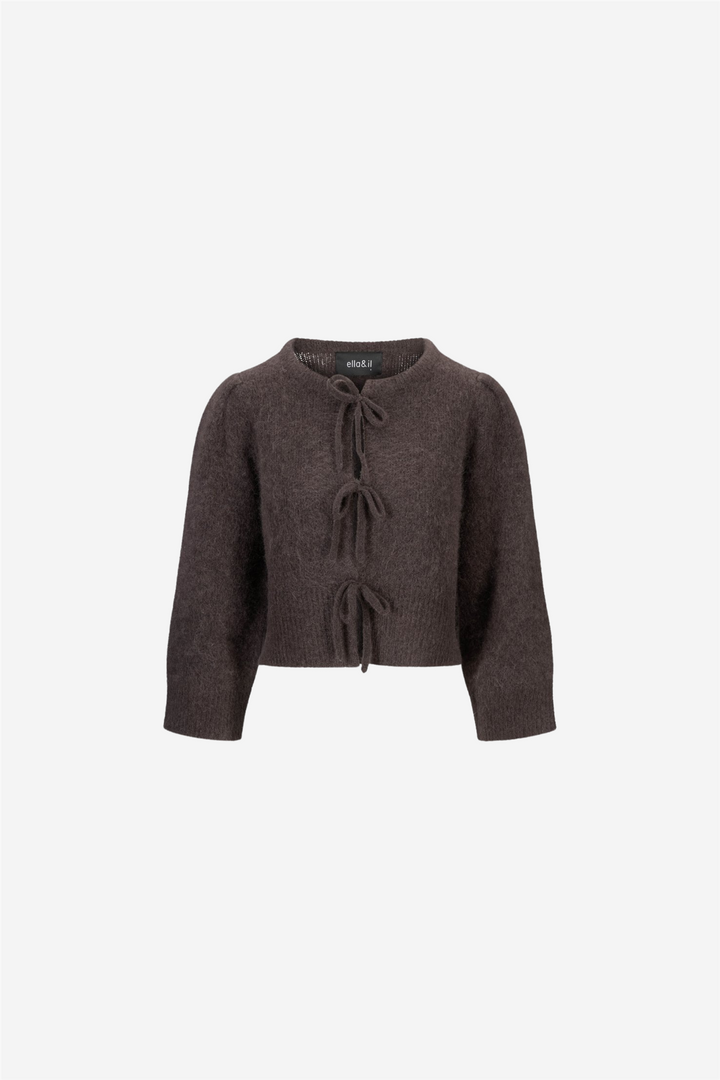 Ivy Chunky Cardigan Dark Brown