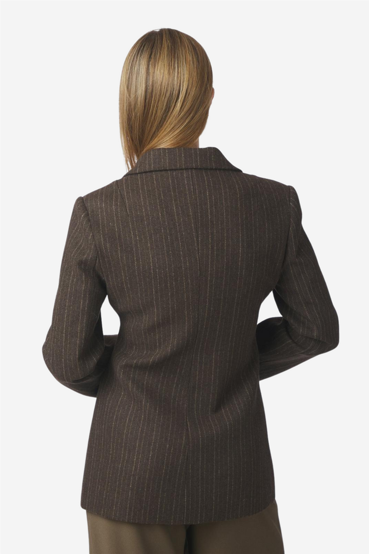 Bowie Stripe Blazer Brown