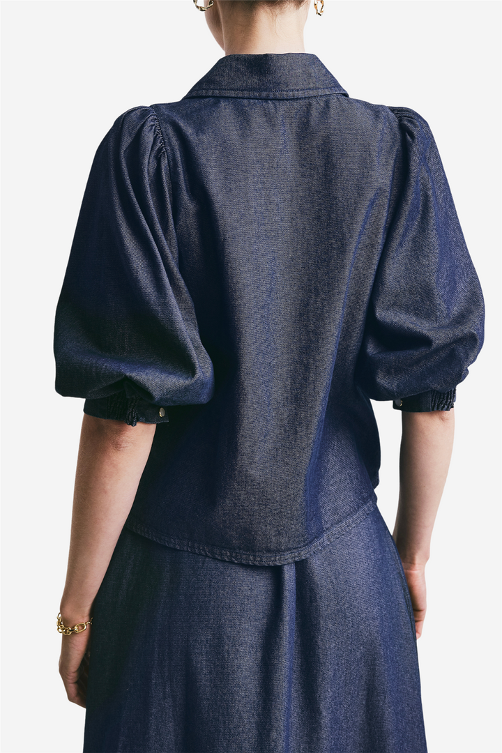 Denim Top Dark Blue