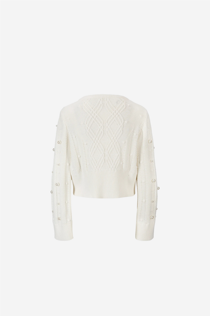 Marsha Pearl Sweater White