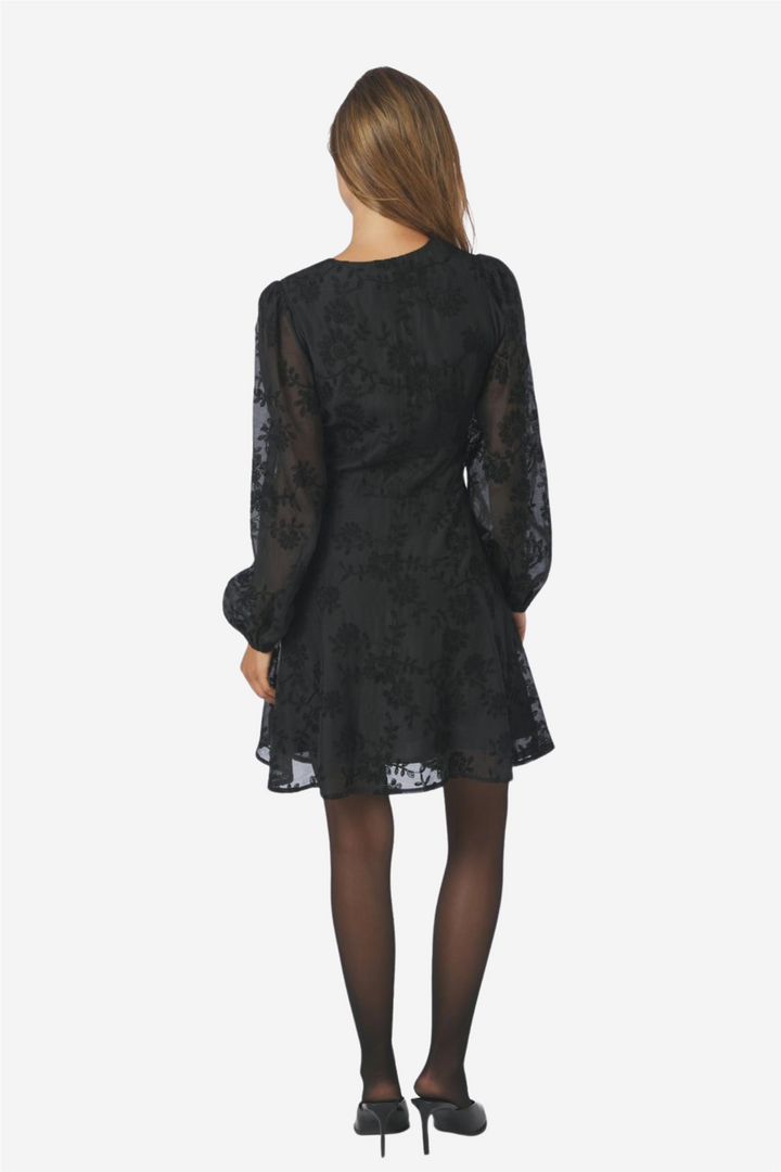 Milly Embroidery Dress Black