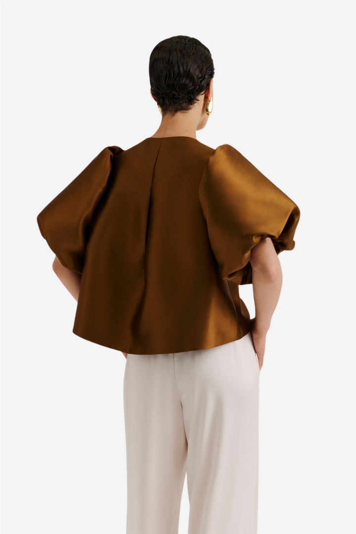 Cleo Pouf Sleeve Blouse Amber