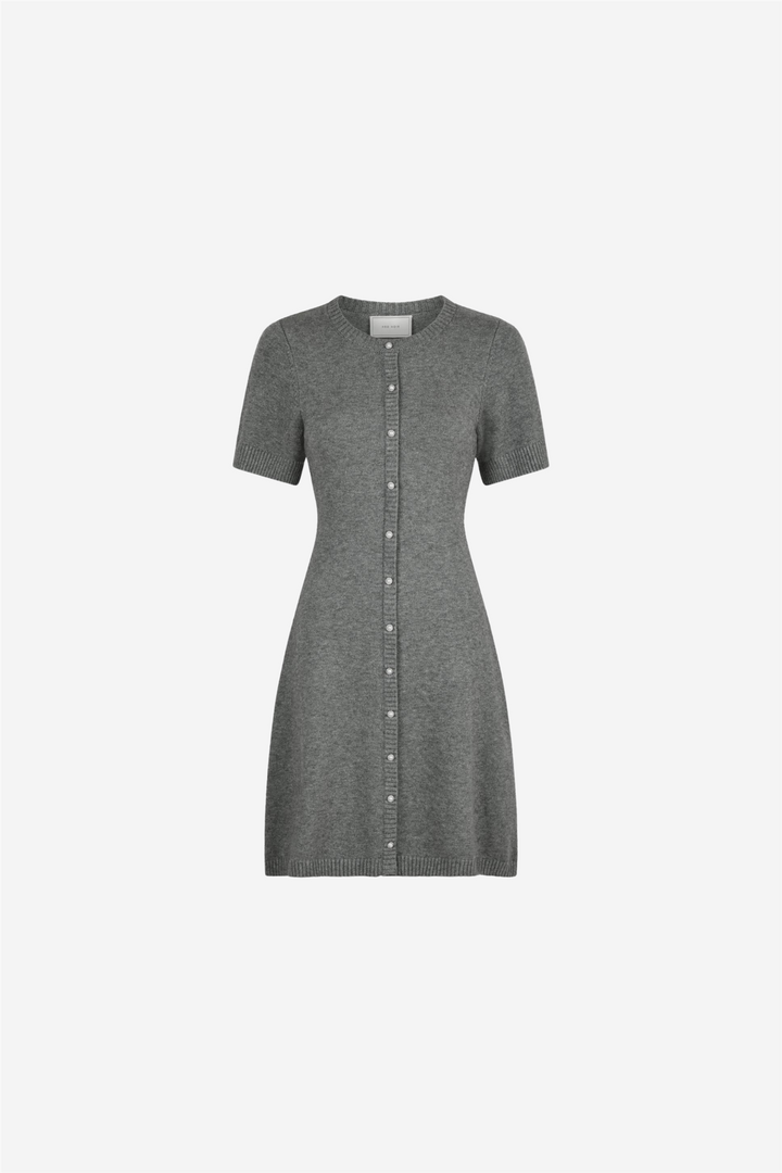 Elise Knit Dress Dark Gray Melange