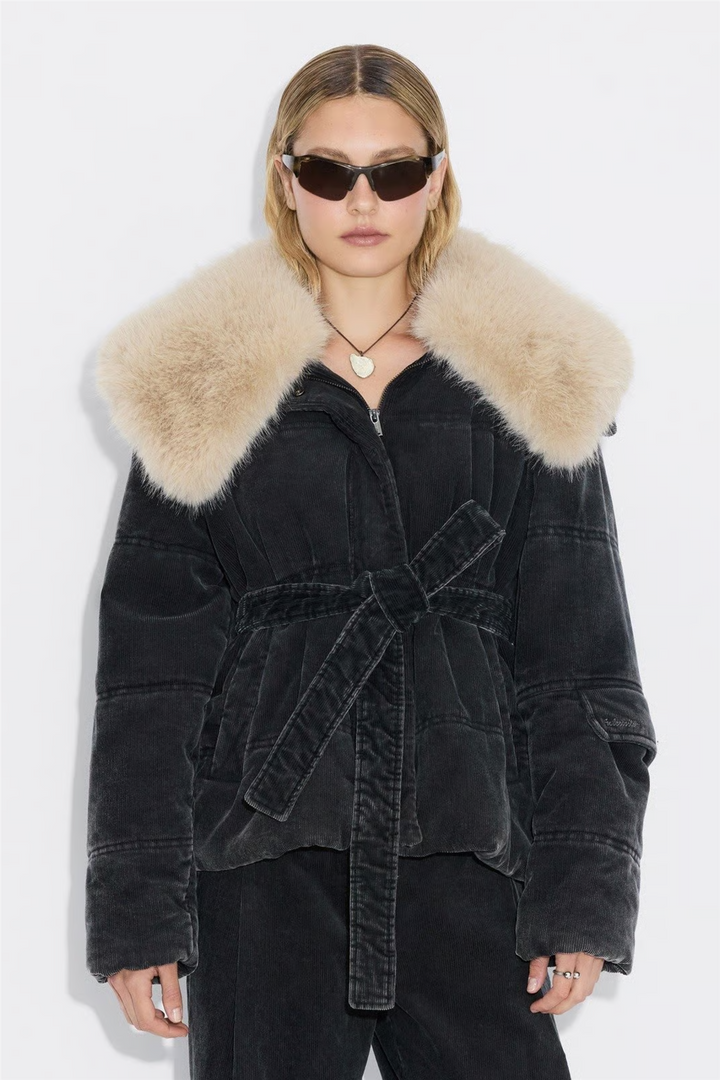 Steilia Corduroy Jacket Black