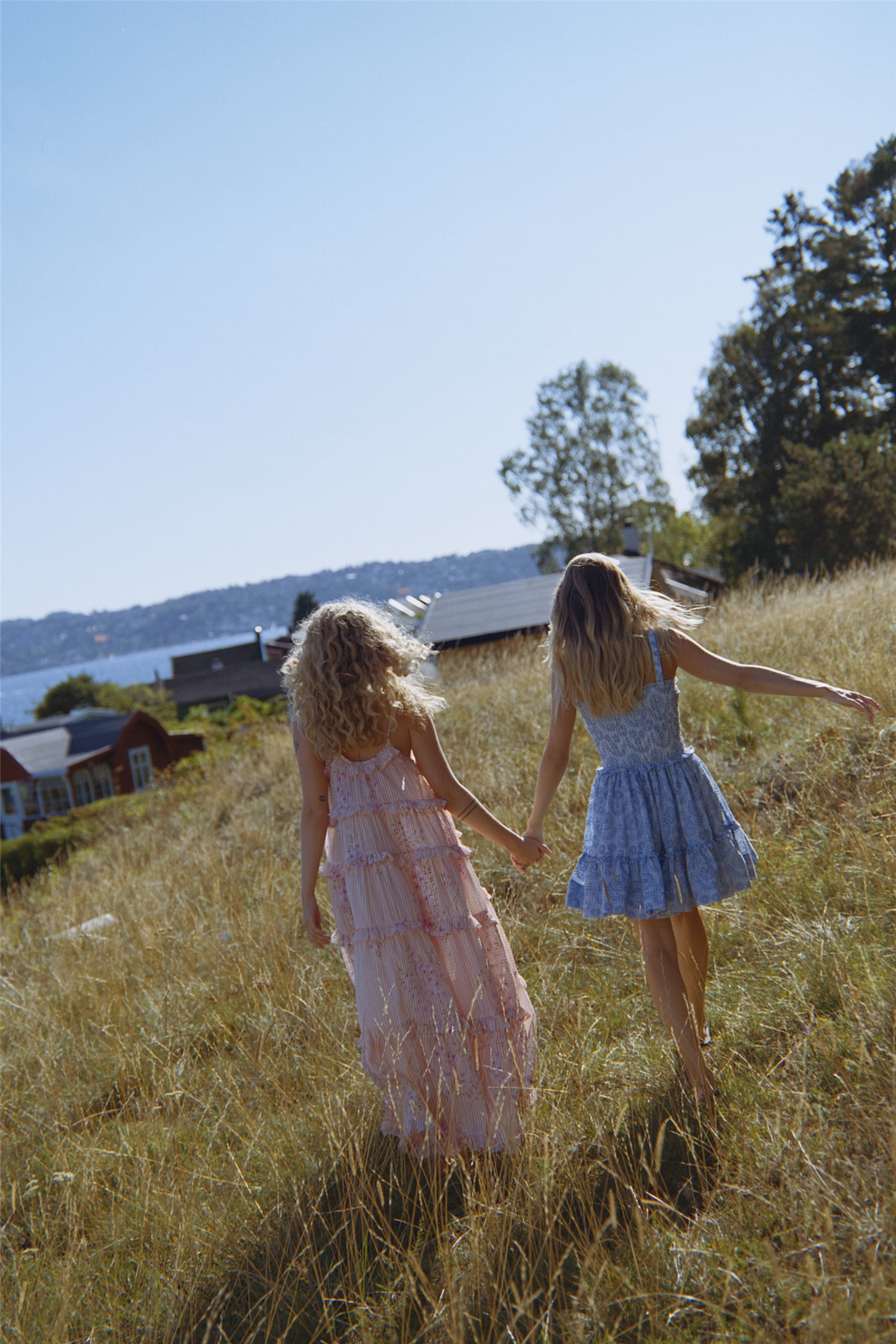 Checks Mini Dress Light Blue