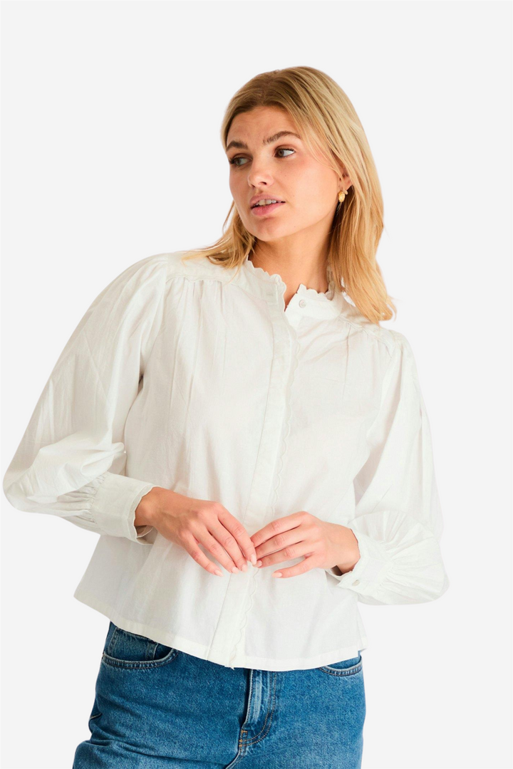 Ema C Poplin Blouse White