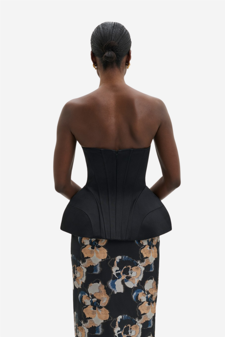 Bellina Sculpted Corset Top Black