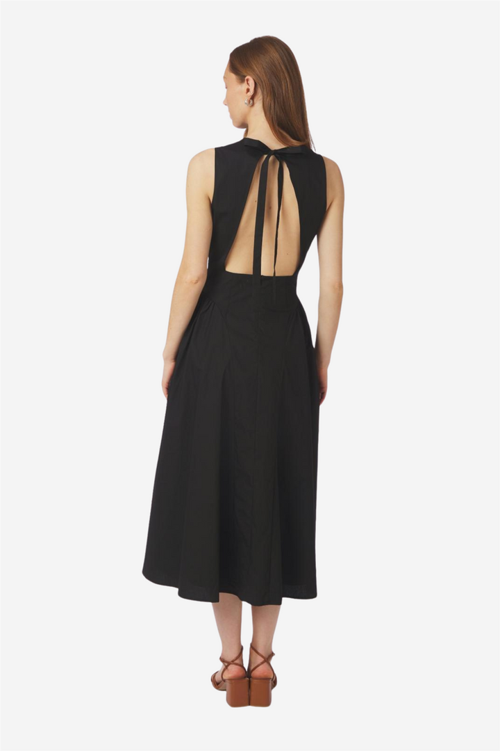 Zora Poplin Dress Black