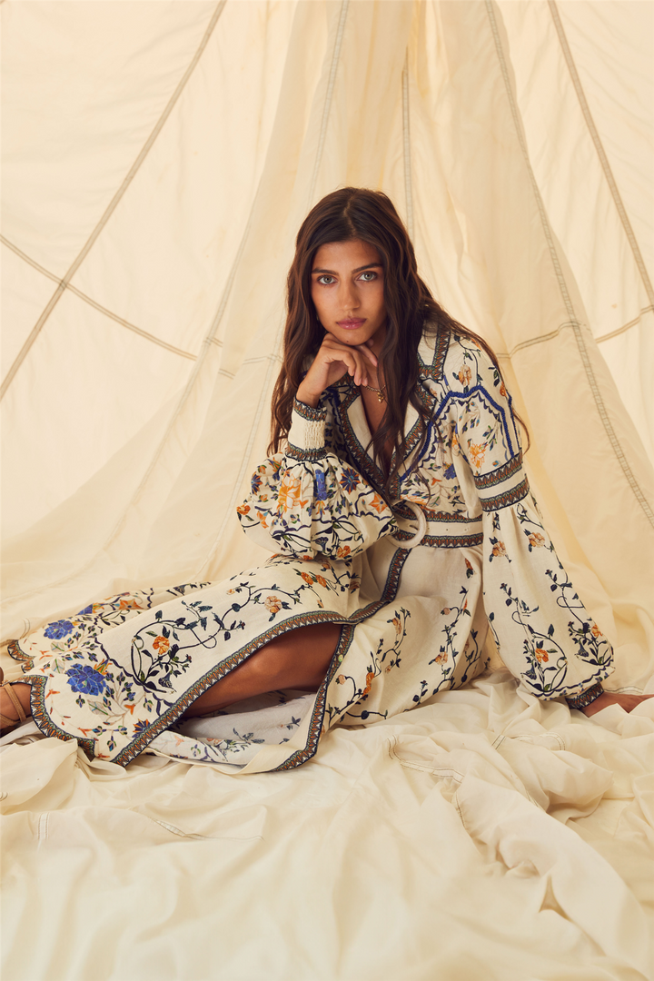 Flora Danica Long Dress Vanilla