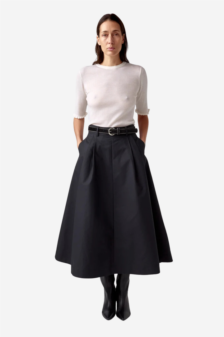 Anna Cotton Skirt Black
