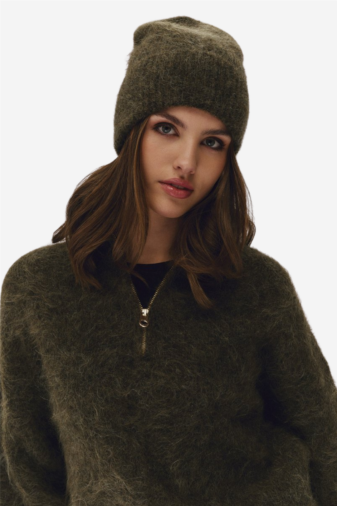 Li Chunky Sweater Moss Green