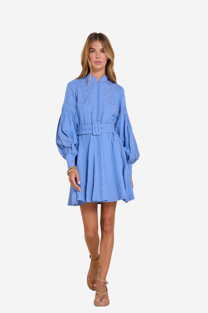 Berite Short Dress Milkey Blue