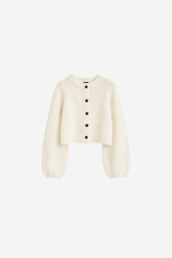 Sofia Mohair Cardigan Eggshell