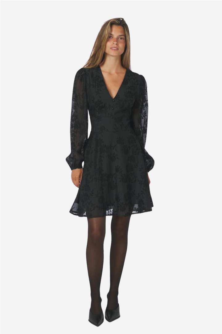 Milly Embroidery Dress Black