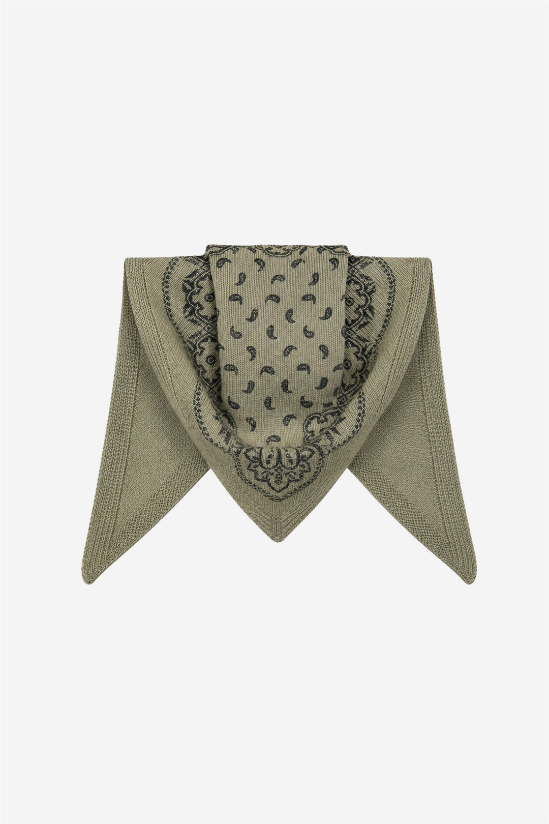 Ariya Paisley Knit Scarf Army
