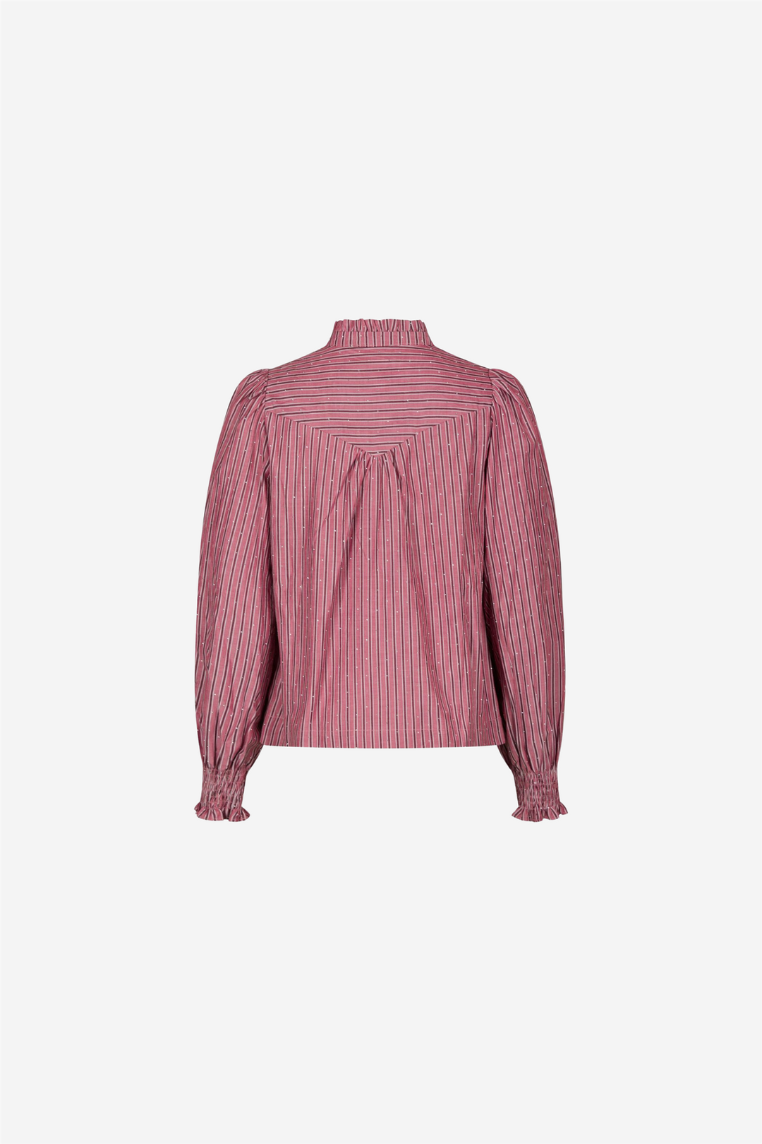 Astrida Soft Stripe Stone Blouse Dark Rose