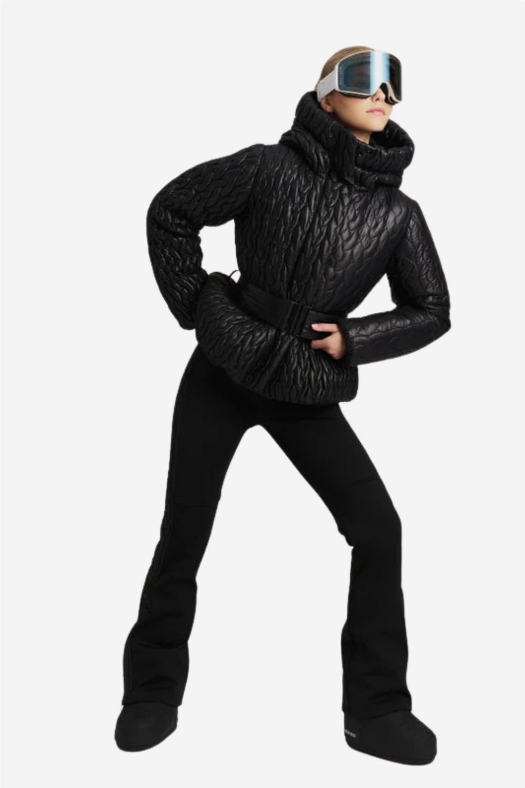 Mathilde Braided Down Jacket Black