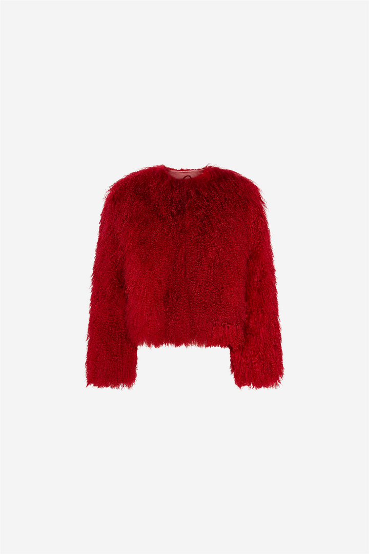 All night jacket short Red