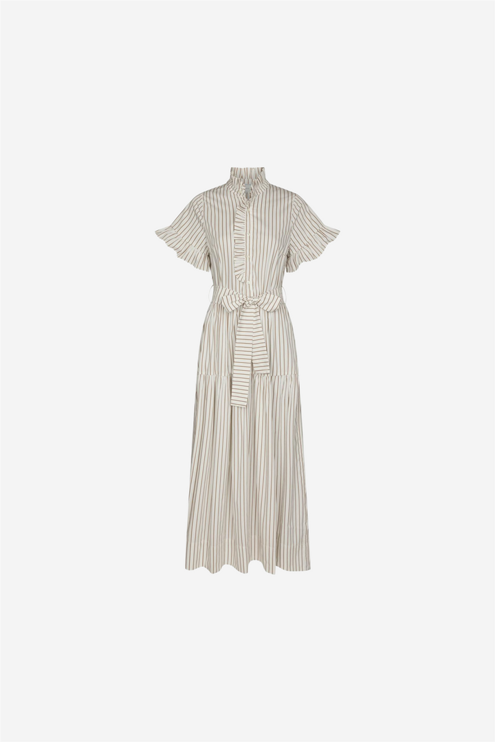 Nellie Wide Stripe Dress Ivory
