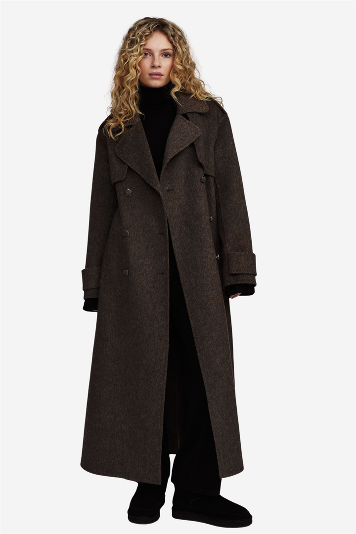 Yua Coat Dark Brown