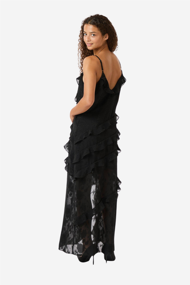 Palazzo Burnout Dress Black