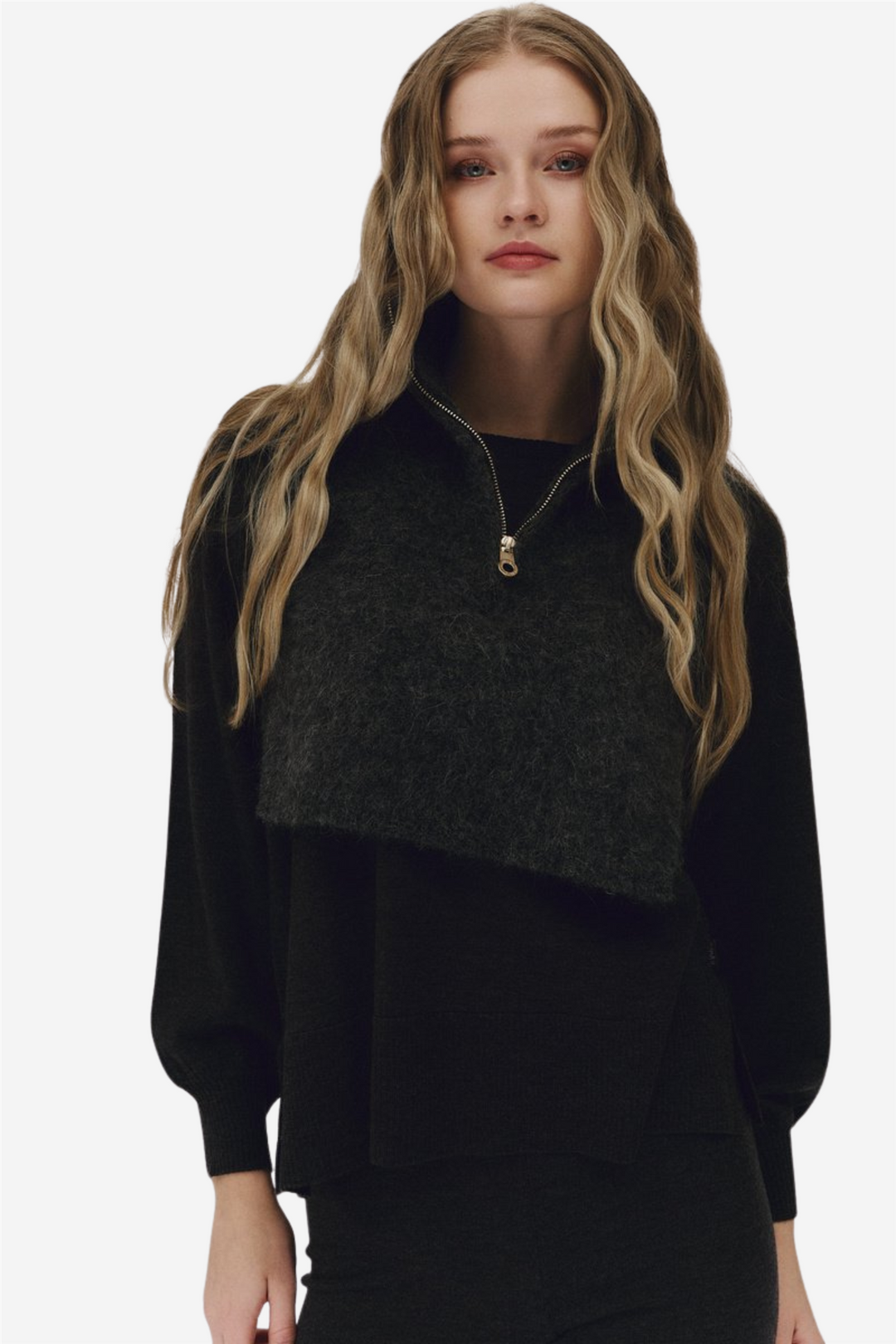 Belinda Chunky High Neck Charcoal