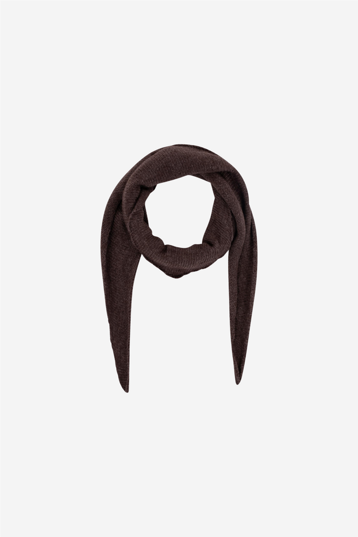 Misty Knit Scarf Dark Brown
