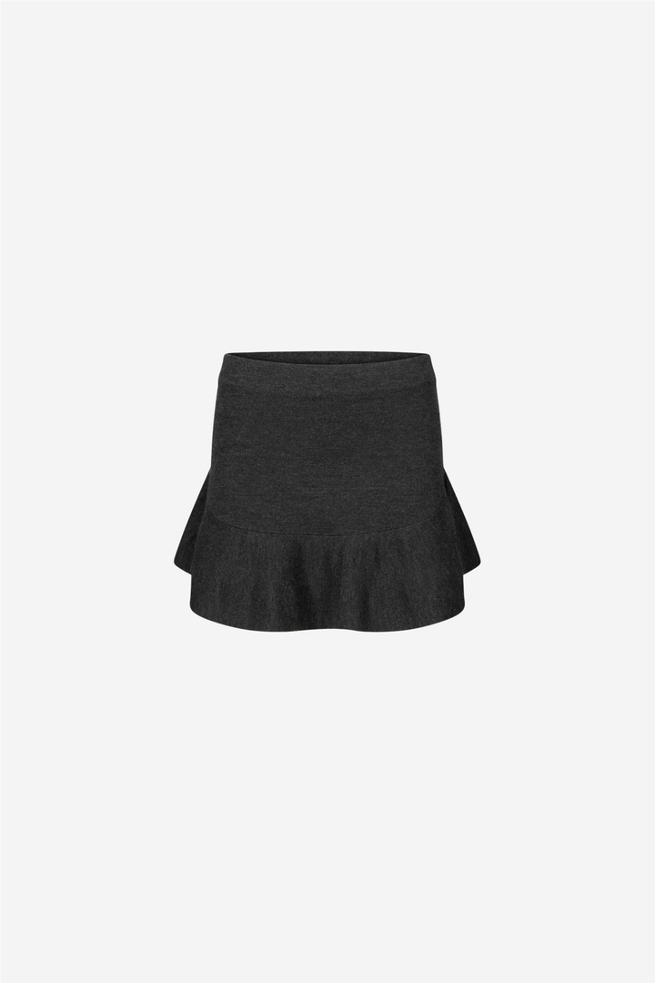 Karen Merino Skirt Dark Grey Melange