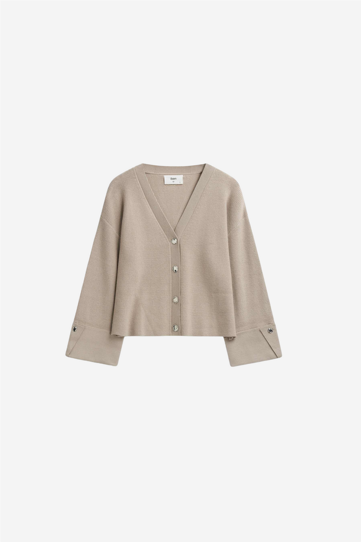 Atari rib cardigan beige