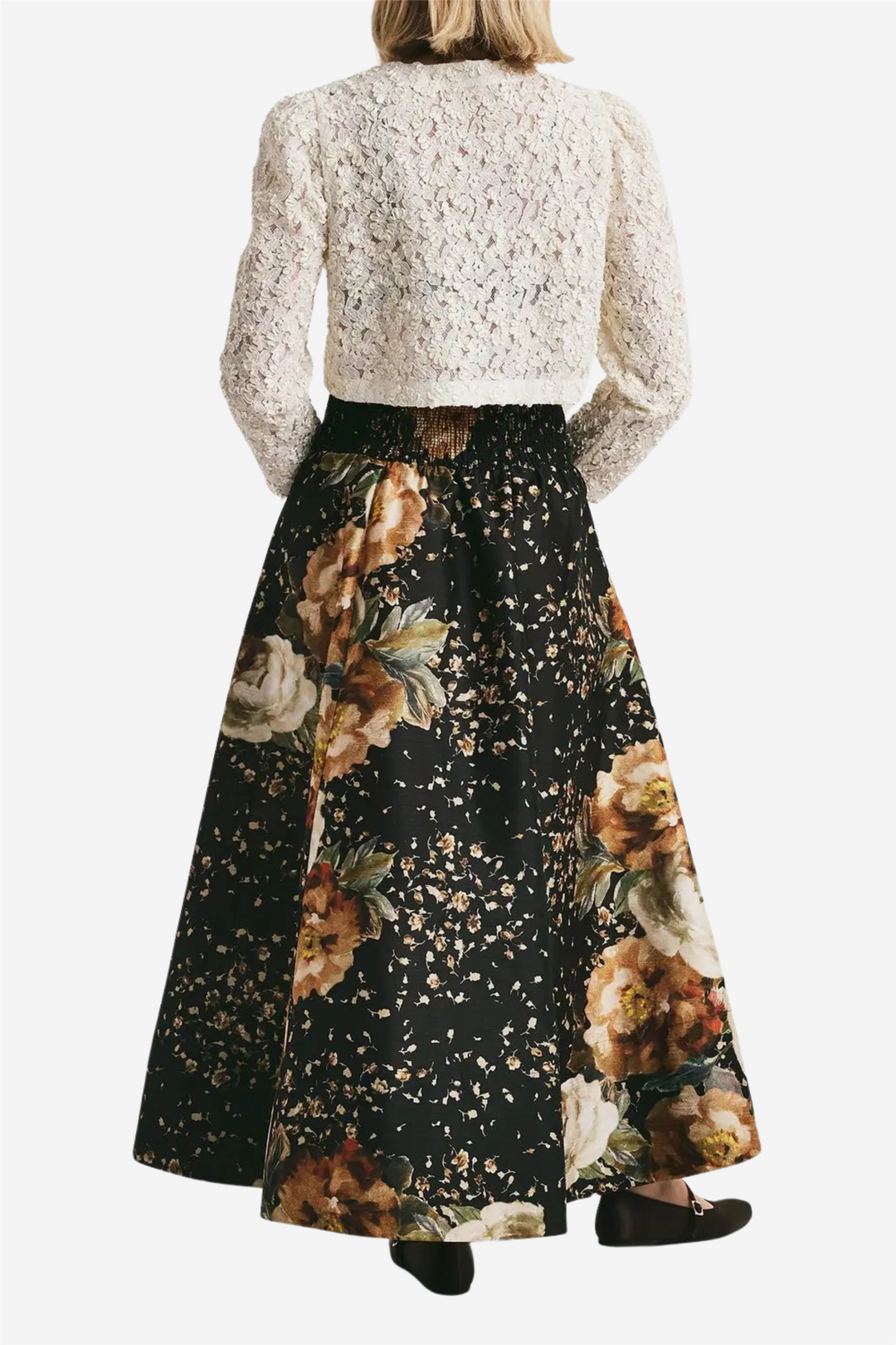 Taffeta Maxi Skirt Dark Rose