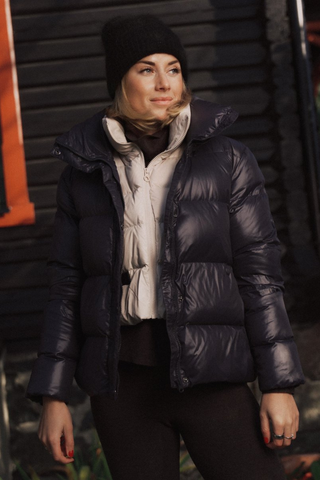 Indie down jacket navy