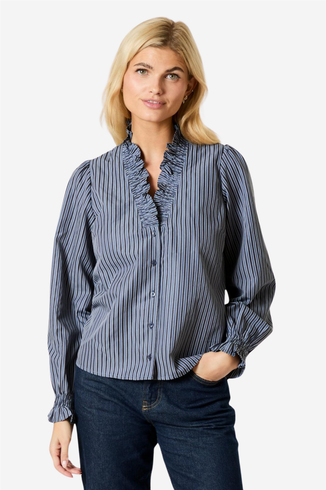 Brielle Twill Stripe Shirt