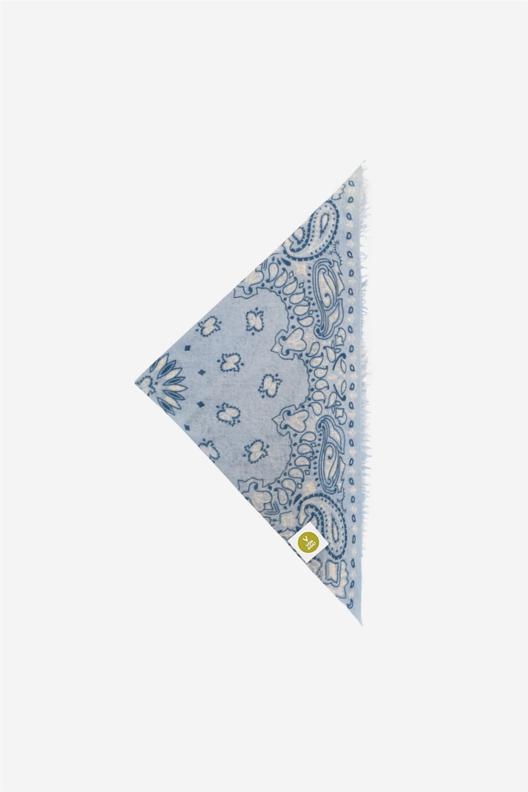 Bandana Calvina Paisley XL With Frings Blue