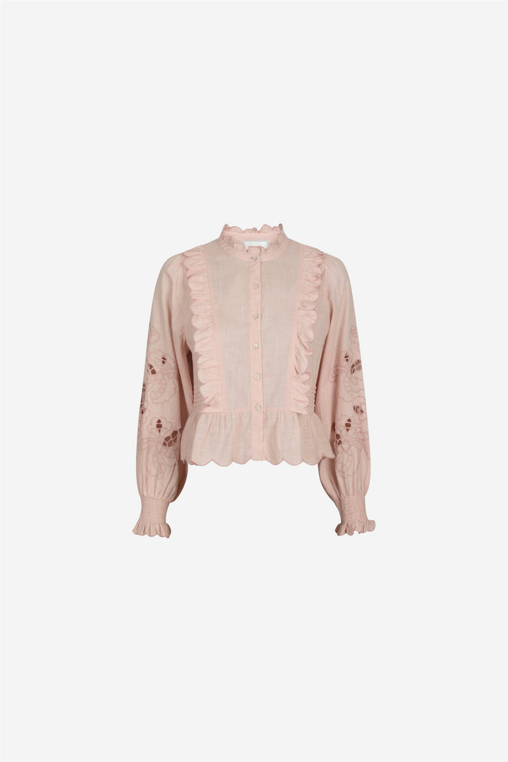 Petrine Emboridery Blouse Rose
