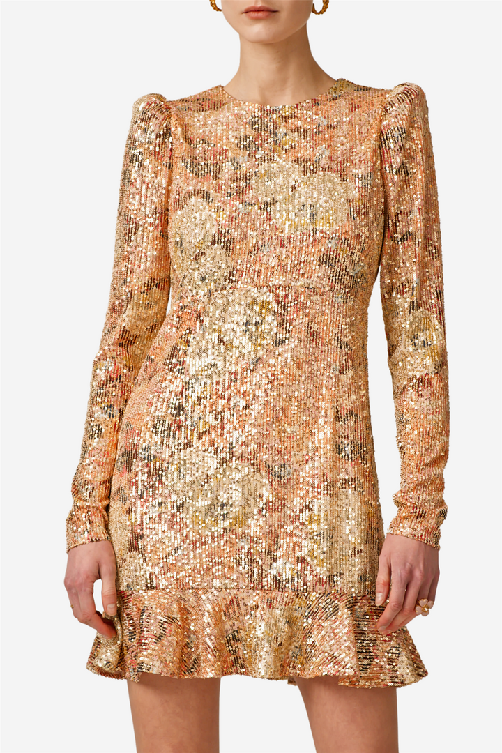 Sequins Mini Dress Brushed peony