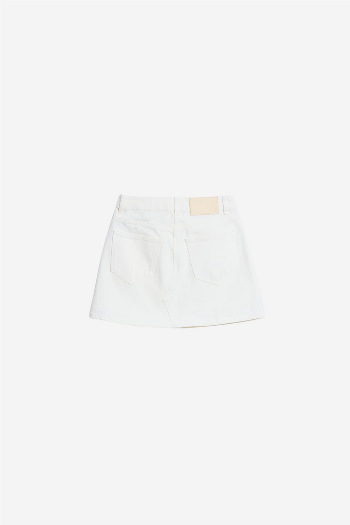 Denim Mini Skirt White