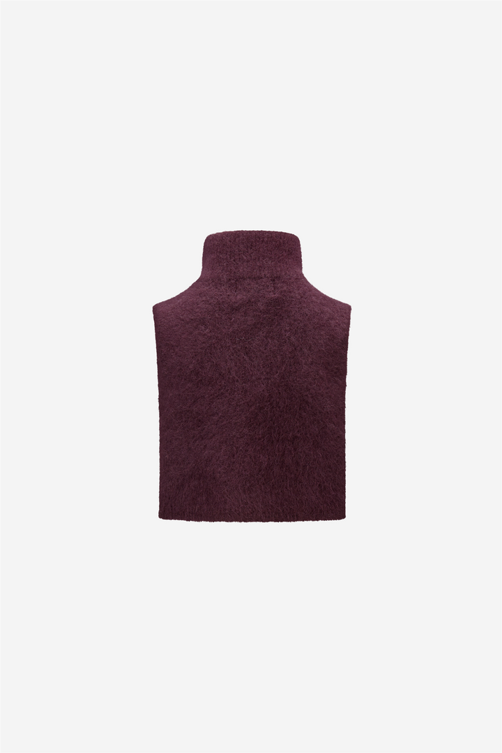 Belinda Chunky High Neck Red Wine